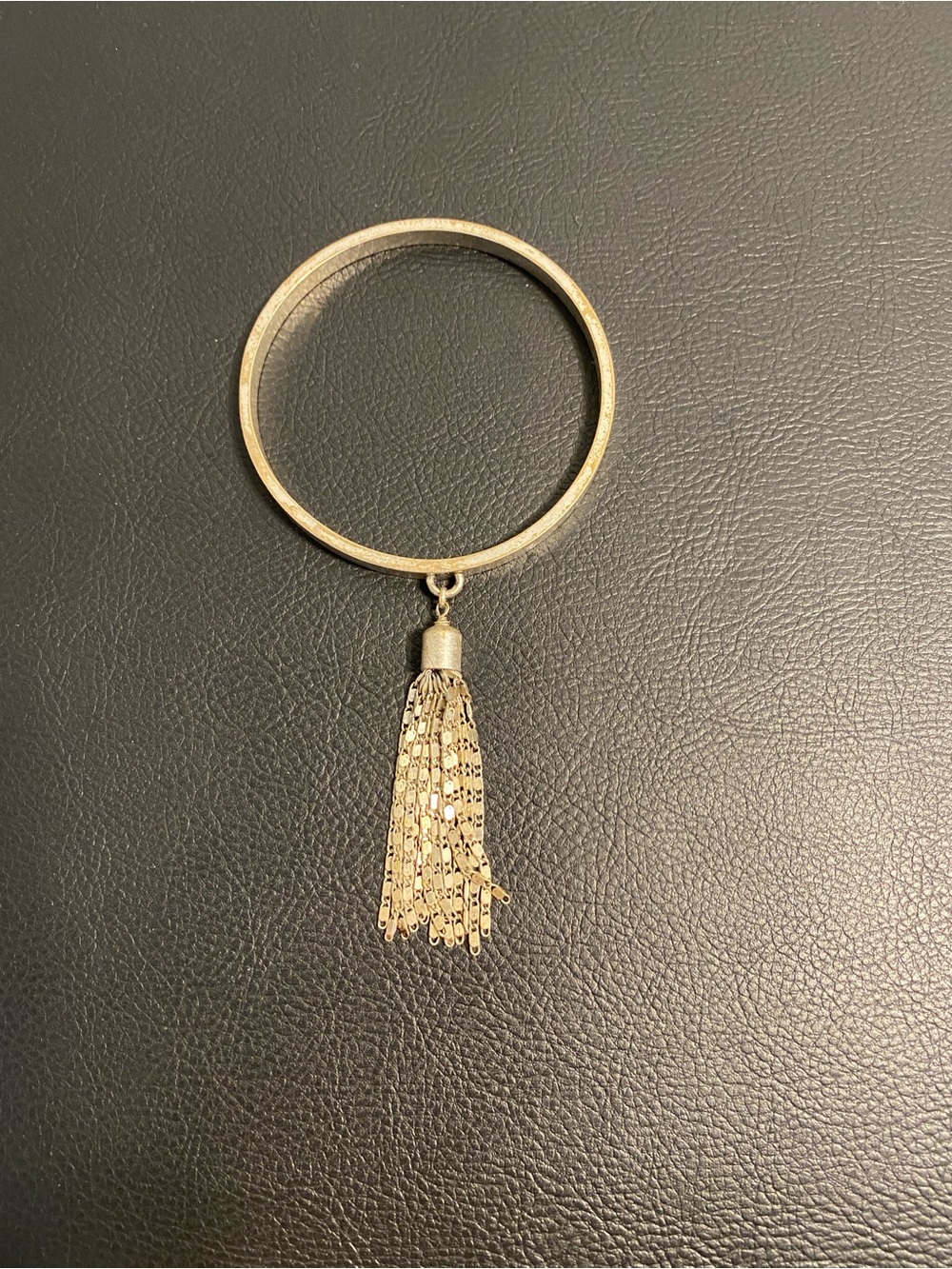 Vintage silver color Tassel Bangle Bracelet